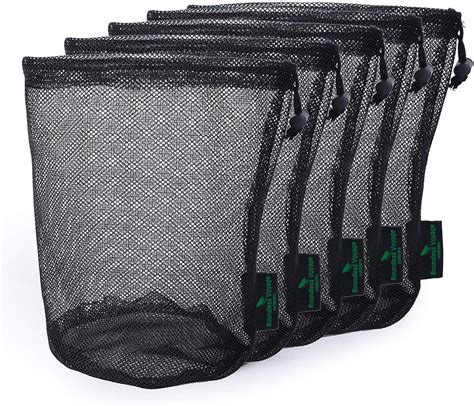 Usharedo 5 Packed Nylon Mesh Bag Durable Drawstring Net Bag
