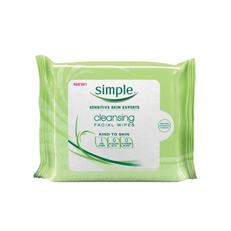 Simple Sensitive Skin Experts Cleansing Facial Wipes Kind To Skin 25