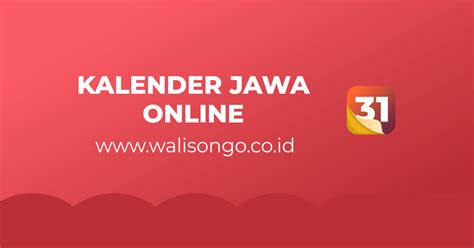 Kalender Jawa Online 2024 Tanggal Jawa Hari Ini