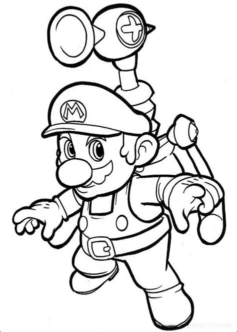 Dibujo De Mario Con Jetpack En Super Mario Bros Para Colorear Dibujos