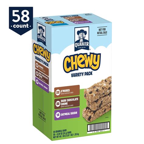 Quaker Chewy Granola Bars 3 Flavor Back To School Variety Pack 58