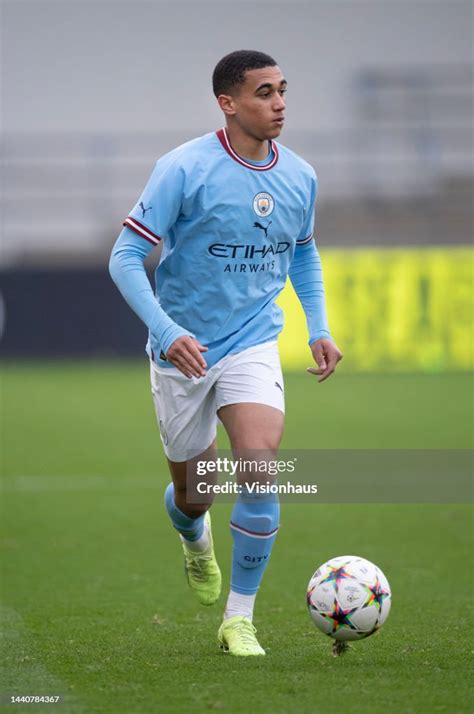 Ezra Carrington Of Manchester City In Action During The Uefa Youth