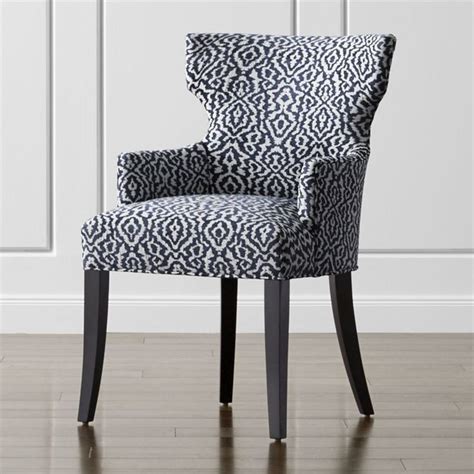 51cm (h) x 29cm (w) x 48cm (d) height from floor to seat: Shop Sasha Upholstered Patterned Dining Arm Chair. Slim ...