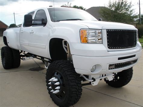 Completely Modified Custom 07 Frost White Gmc Denali 3500 4x4 4 Door