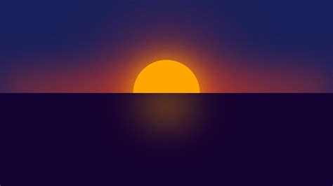 Clear Sunset Minimal 4k Hd Artist 4k Wallpapers Images Backgrounds