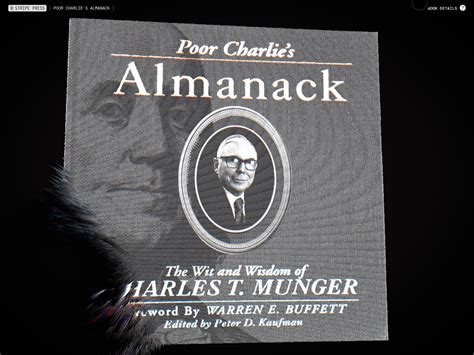 Poor Charlie S Almanack The Essential Wit And Wisdom Of Charles T Munger GUU