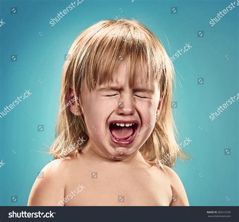 Portrait Little Girl She Crying Stock Photo Edit Now 382312555