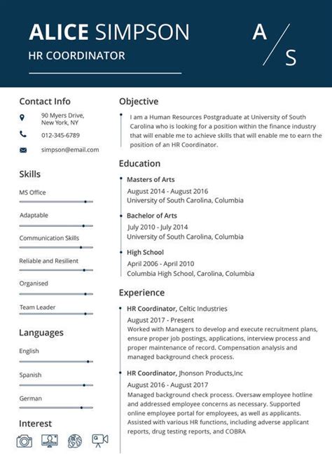 Choose from over 100 html online cv & resume templates. HR Resume Format Template - 9+ Free Word, PDF Format Download! | Free & Premium Templates