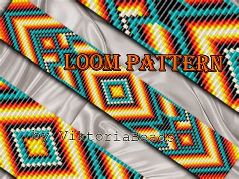 Native american free loom beading patterns pdf. Bead loom pattern Bracelet Native American Square stitch ...