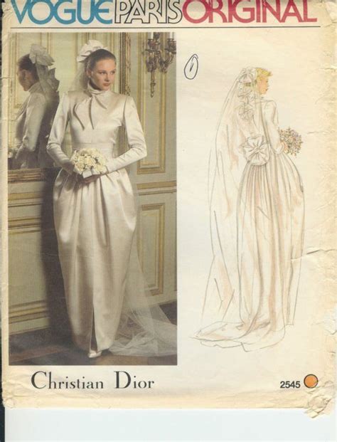 Vintage Vogue 2545 ~ Wedding Gown Pattern Christian Dior ~ At