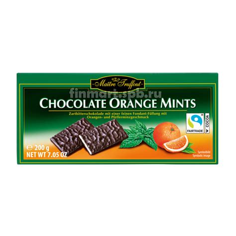 Maitre Truffout Chocolate Orange Mints 200 гр Товары из Финляндии