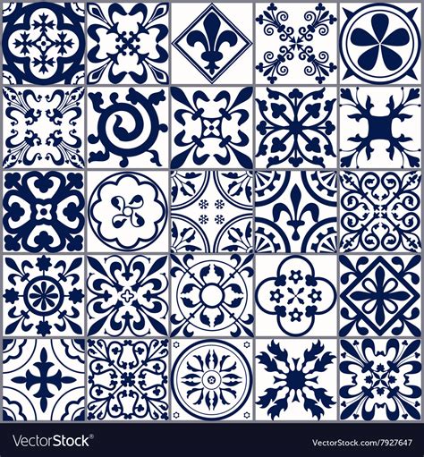 Moroccan Tiles Seamless Pattern Royalty Free Vector Image