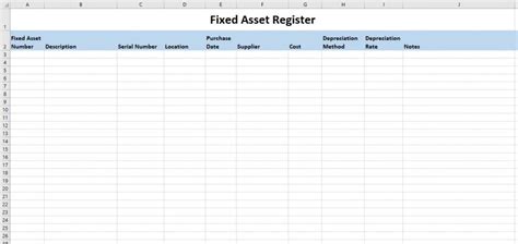 Asset Register Template Excel Doctemplates My XXX Hot Girl