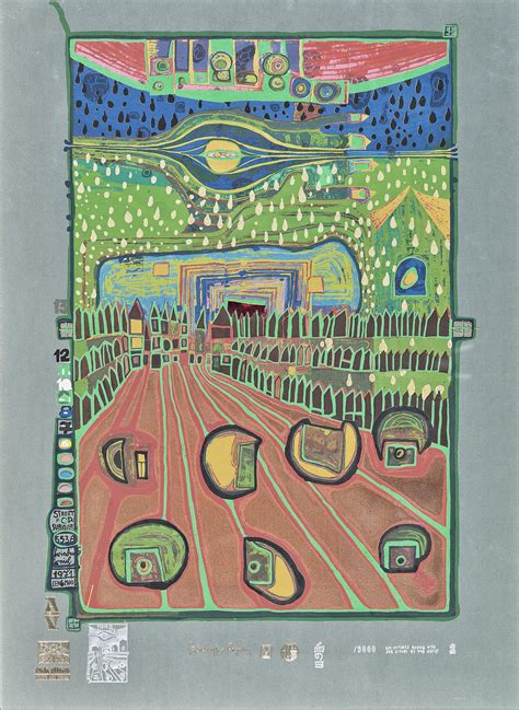 Friedensreich Hundertwasser Straße Der Überlebenden 1971 Auktion 64