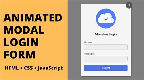 How To Create Animated Popup Modal Login Form Using Html Css