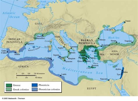 Greek And Phoenician Colonies 550 Bc Maps On The Web
