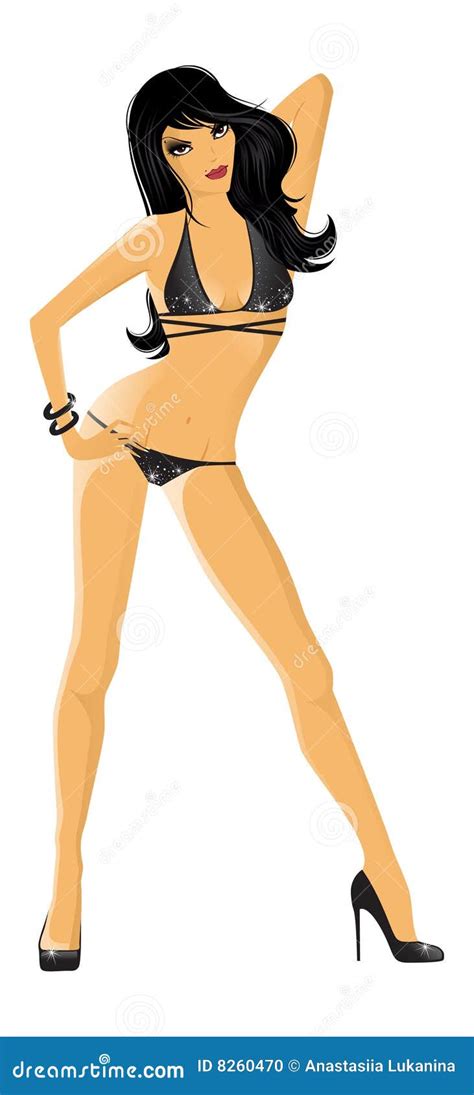 Hot Girl In Bikini Stock Vector Illustration Of Characters 8260470
