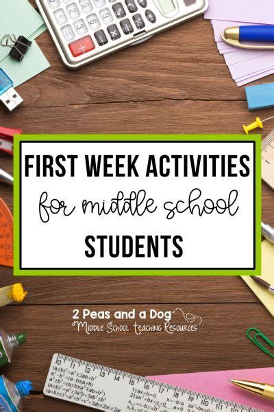 First Week of School Activities For Middle School Students | Middle school lesson plans, School ...