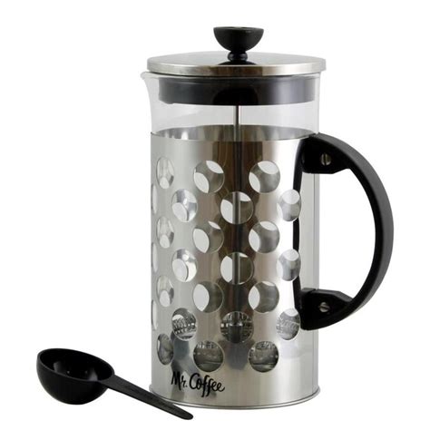 Mr Coffee Polka Dot Brew 4 Cup Silver Residential French Press In The