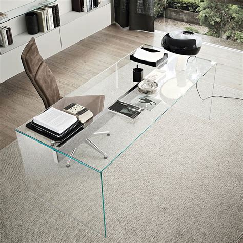 Air Glass Desk By Gallotti And Radice Offered A Uniquely Luxurious Glass
