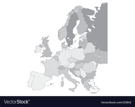 Europe Map Outline Vector Outline Map Of Europe