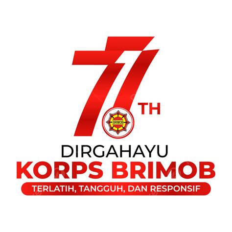 Happy Mobile Brigade Corps 2022 77th Brimob Hut Logo Brimob Hut 2022