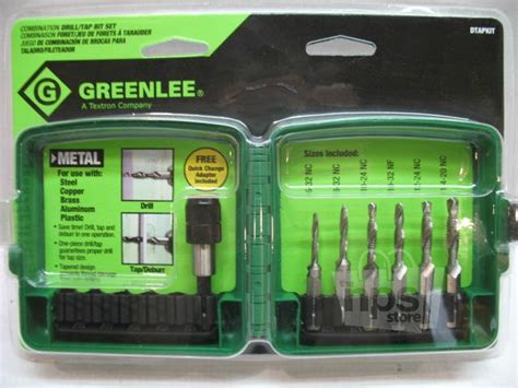Greenlee Dtapkit Combination Drill And Tap Bit Set 6 32nc To 14in 20nc New