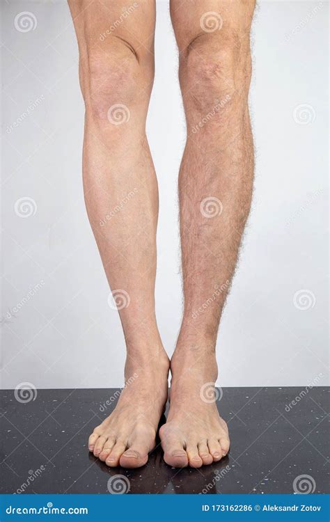 Crop Man With Shaved And Hairy Legs Stock Photo Image Of Model Body