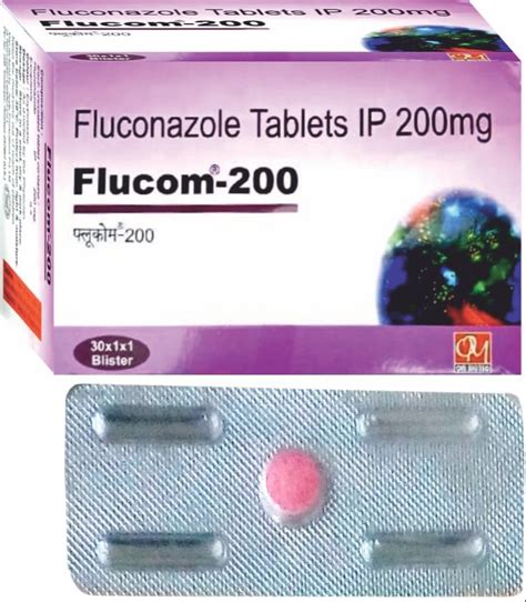 Flucom Fluconazole 200mg Tablet 30 X 1 X 1 Blister At Rs 2336box In