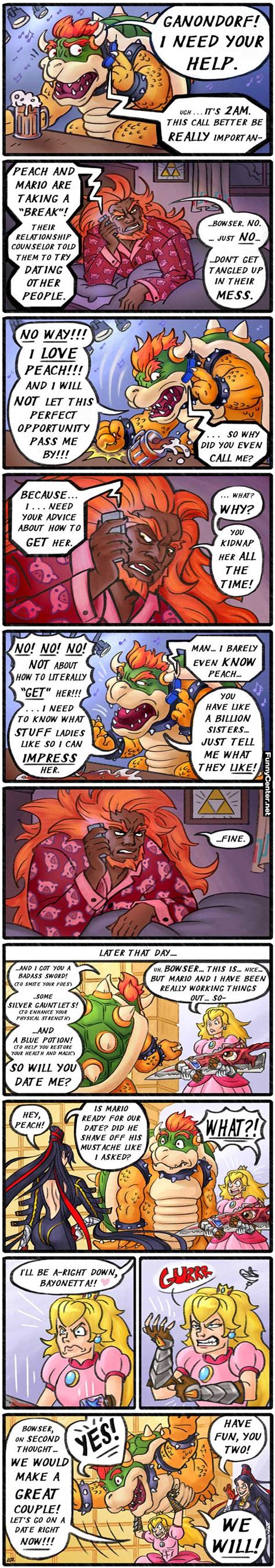 Bowser Dating Princess Peach Video Games Funny Super Smash Bros