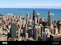 Skyline von Chicago und Lake Michigan und Chicago, Illinois, Vereinigte ...