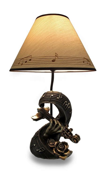 Resin Table Lamps Musical Luminaries Classical Music Violin 20 Inch Table Lamp 6 X 20 X 8 5