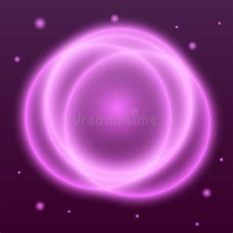 Abstract Background With Pink Plasma Circle Effect Stock Vector