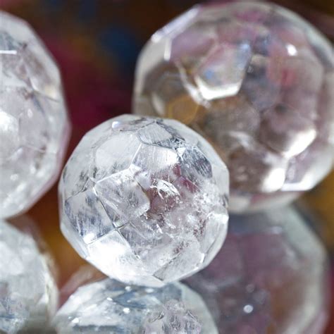 Clear Quartz Mini Faceted Spheres For Amplifying Your Intentions