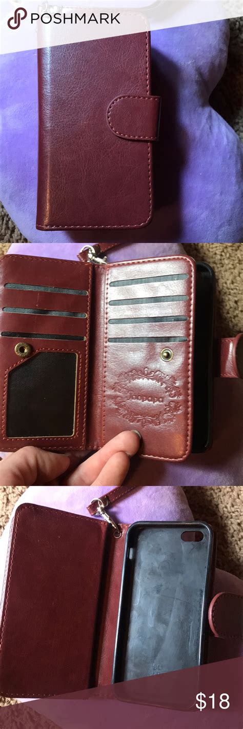 Clutch I Phone Case Wallet Iphone 5 Casewalletclutch Leather Brown