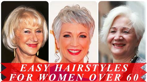 Easy to do choppy cuts for women over 60 : Easy hairstyles for women over 60 - YouTube