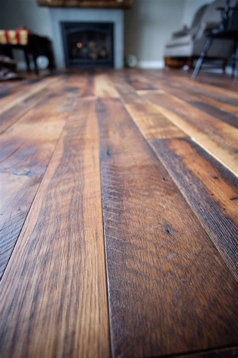 Heartland Barn Wood Reclaimed Random Width Flooring Skip Planed Wide