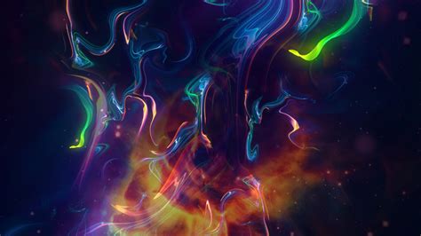 Download Visual Effect Abstract Dark Colorful 1366x768 Wallpaper