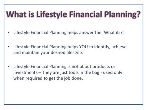 What Is Lifestyle Financial Planning
