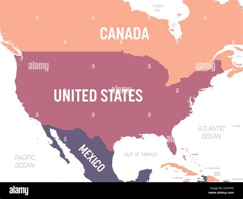 Usa Karte Hoch Detaillierte Politische Karte Der Vereinigten Staaten