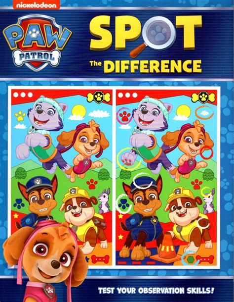 Nickelodeon Paw Patrol Spot The Difference Test Your Observation