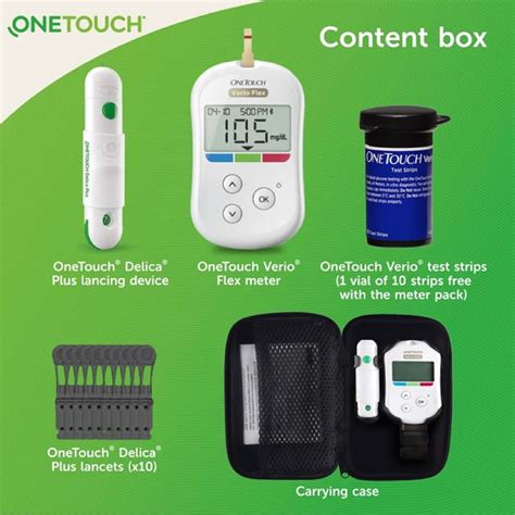 Buy One Touch Verio Flex Glucometer With 10 Free Strips Online And Get