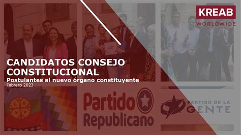 Lista De Candidatos Al Consejo Constitucional Que Se Elegir El De