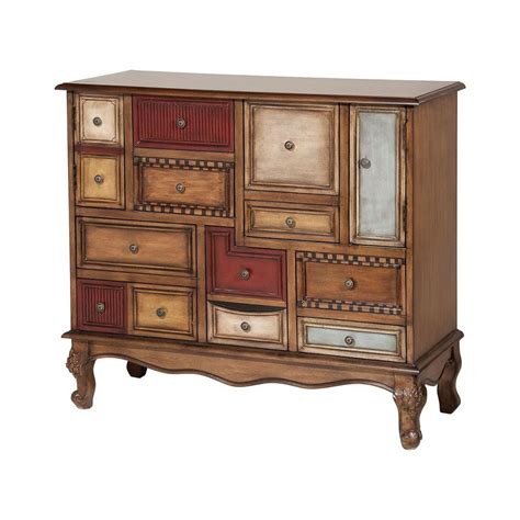 Apothecary Style 14 Drawer And Door Multi Colored Combination Dresser