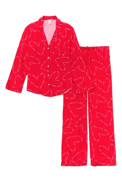 Buy Victorias Secret Cotton Printed Flannel Long Pyjamas From The