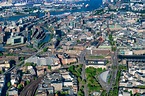 Luftaufnahme Hamburg - Stadtansicht vom Innenstadtbereich entlang der ...