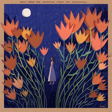 Once Upon A Moonlight Among The Wildflowers Illustrated By Kathrin