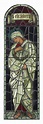 AN ENGLISH ARTS AND CRAFTS LEADED GLASS WINDOW DEPICTING ST. ELIZABETH ...