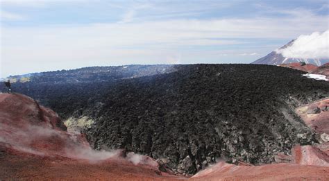 Basaltic Andesite Lava In Avachinsky Volcano Kamchatka Natural