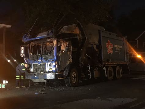 No Injuries Reported After Garbage Truck Catches Fire Examiner Online